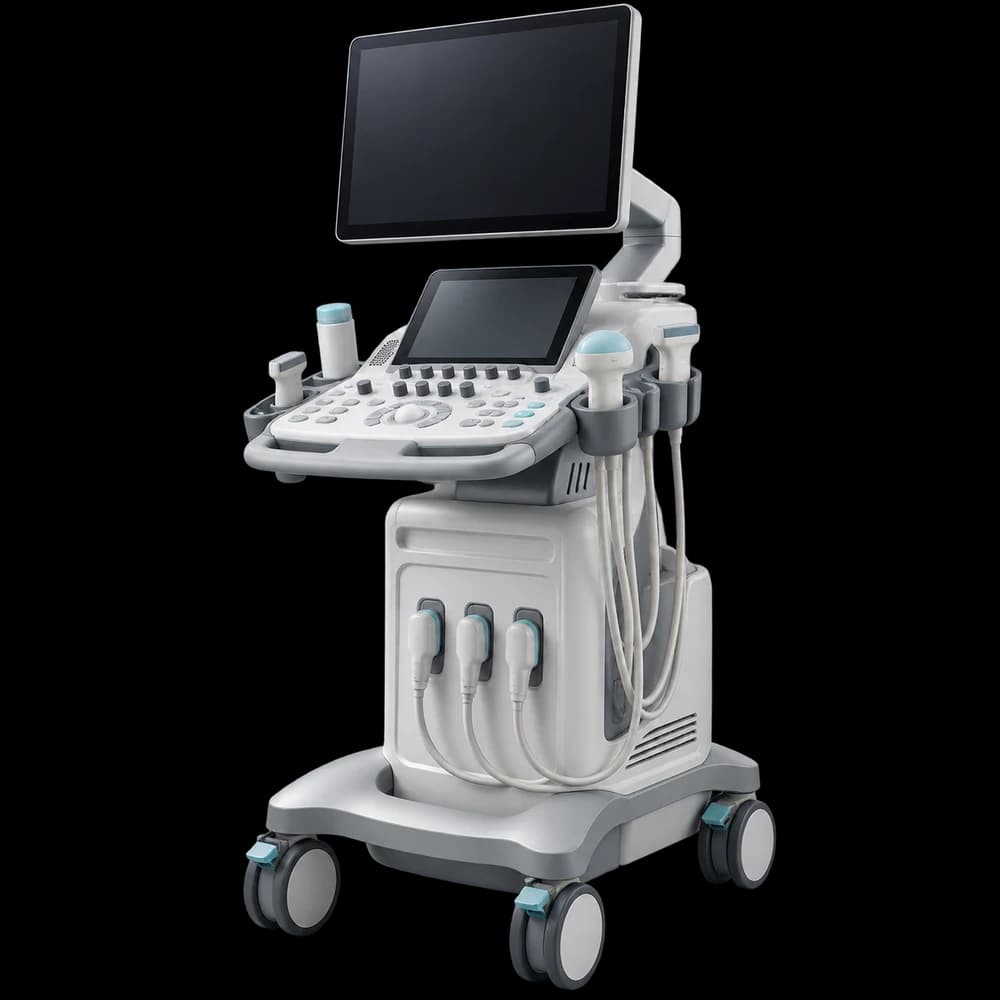 Échographe médical sur chariot
